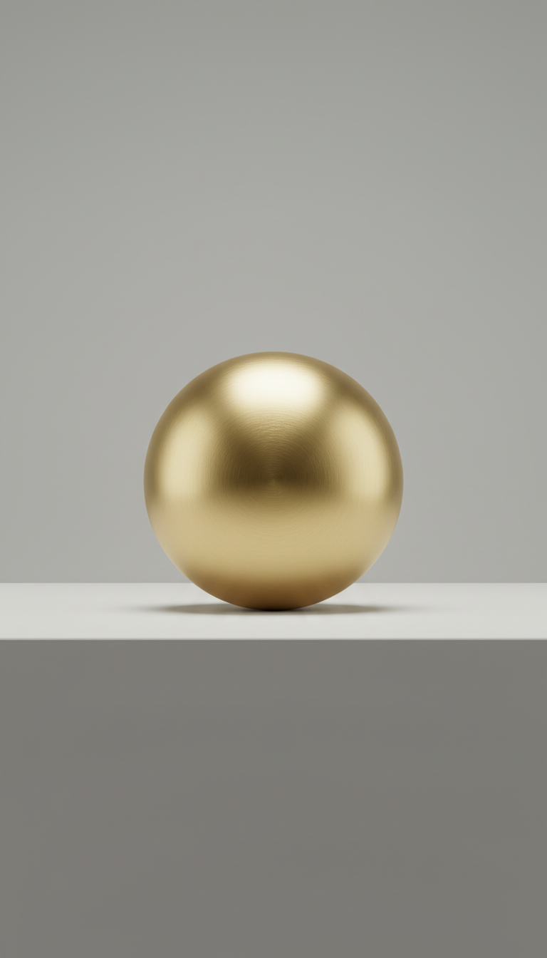 Satin Gold Ball Marker With Etched Detail